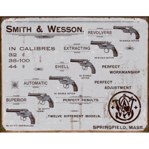 Placă metalică - Smith & Wesson (revolvere)