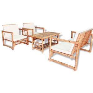 Set mobilier de grădină 12 piese, bambus