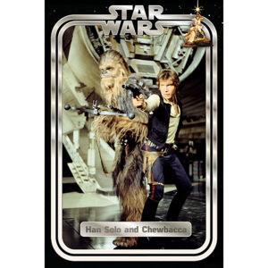 Star Wars Classic - Han and Chewie Retro Poster, (61 x 91,5 cm)