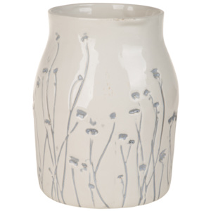 Vaza ceramica Atmosphere White / Dusty Blue, Ø 13 cm
