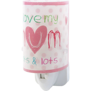 Dalber Mum & Dad 92811 Lămpi de veghe pentru copii alb roz LED - 1 x E14 max. 3W 13 x 6 x 6 cm
