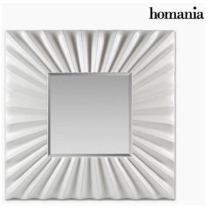 Oglindă Rășină sintetică Sticlă bizotată Alb (99 x 5 x 99 cm) by Homania