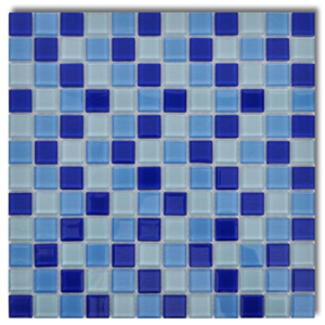 Dale Sticlă Mozaic Albastru-Alb 20 buc 1,8 mp