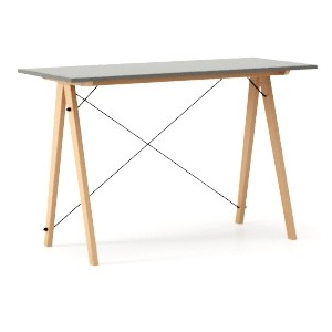Masa de birou Desk Slim Beech Grey, L120xl50xh75 cm