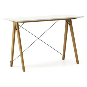Masa de birou Desk Slim Oak Light Grey, L120xl50xh75 cm