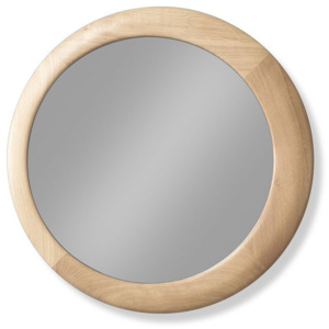 Oglindă cu ramă din lemn de stejar Wewood - Portuguese Joinery Luna, Ø 60 cm