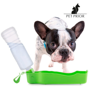 Castron pentru Apă Portabil cu Sticlă pentru Animale de Companie Pet Prior