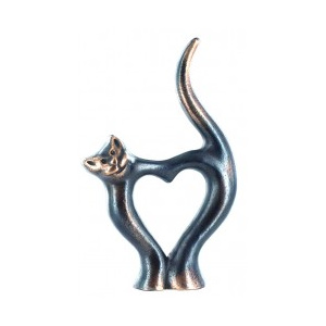 Statueta bronz "Inima pisica"