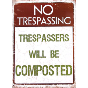 Placă metalică - No Trespassing (2)