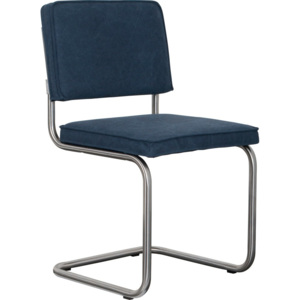 Set 2 scaune Zuiver Ridge Brushed Vintage, albastru închis