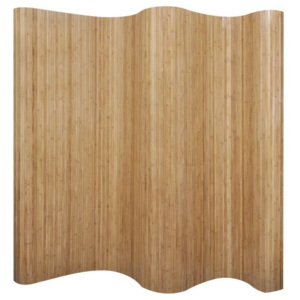 Paravan de cameră din bambus, culoare naturală, 250 x 195 cm