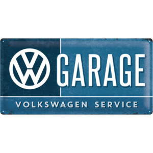 Placă metalică: VW Garage - 25x50 cm