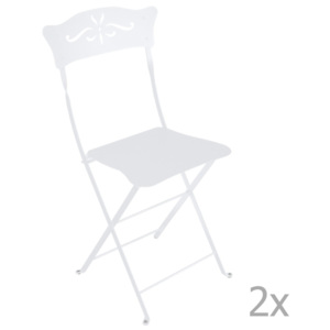 Set 2 scaune grădină pliabile Fermob Bagatelle, alb