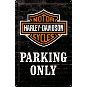 Placă metalică - Harley-Davidson (Parking Only)