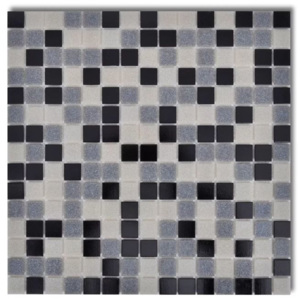 Dale Sticlă Mozaic Negru-Alb-Gri 20 buc 2,14 mp