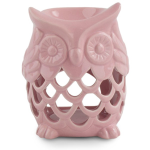 Lampă ceramică aromaterapie Bufniță, roz