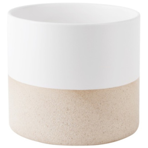 Ghiveci din ceramică PT LIVING, 15 x 18 cm, alb
