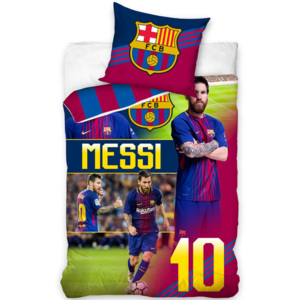 Lenjerie de pat din bumbac FCB Messi 2018