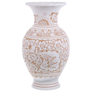 Vaza de ceramica alba de Corund 40 cm