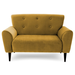 Canapea cu 2 locuri Vivonita Kiara, galben muștar