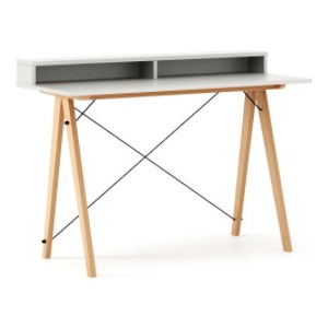 Masa de birou Desk Slim Beech White II, L120xl50xh85 cm