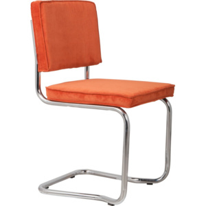 Set 2 scaune Zuiver Ridge Kink Rib, portocaliu - roșu