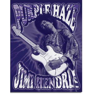 Placă metalică - Jimi Hendrix (Purple Haze)