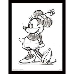 Minnie Mouse - Sketched Single Afiș înrămat