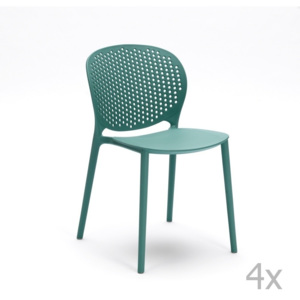 Set 4 scaune Design Twist Gavle, albastru deschis