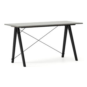 Masa de birou Desk Slim Black Grey, L120xl50xh75 cm