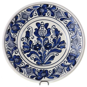 Farfurie adanca ceramica albastra de Corund 21 cm