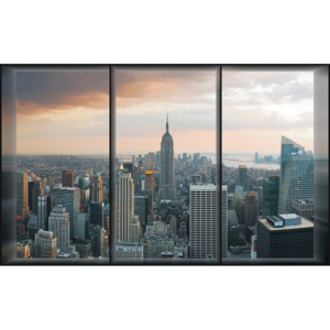 Fototapet vlies: Vedere Manhattan, de la fereastră - 184x254 cm