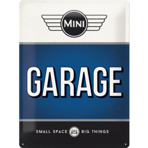 Placă metalică - Mini Cooper Garage