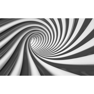 Fototapet vlies: Spirală neagră - 254x368 cm