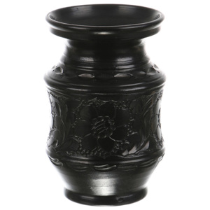 Vaza de ceramica neagra de Corund 13 cm Model 2