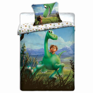 Lenjerie pat copii Good Dinosaur, 2 piese, 140x200 cm, 70x90 cm