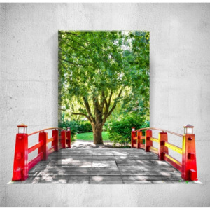 Tablou de perete 3D Mosticx Bridge To The Tree, 40 x 60 cm