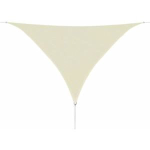 Pânză parasolar din HDPE triunghiulară 5 x 5 x 5 m, Crem
