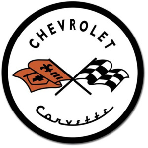 CORVETTE 1953 CHEVY - Chevrolet logo Placă metalică, (30 x 30 cm)