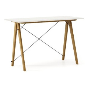 Masa de birou Desk Slim Oak White, L120xl50xh75 cm
