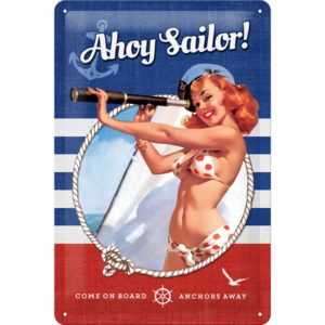 Placă metalică - Ahoy Sailor!