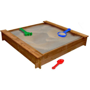 Cutie de nisip pătrată pentru copii, lemn