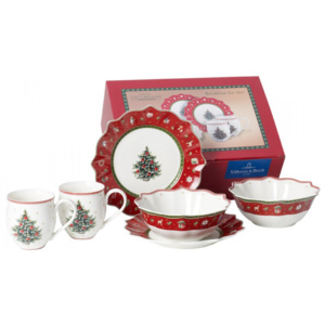 Set 6 piese mic dejun Breakfast for 2 red Toys delight - Christmas Collection