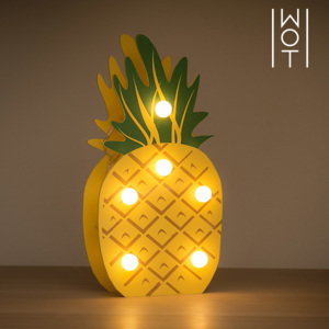 Ananas Decorativ din Lemn Wagon Trend (6 LED-uri)