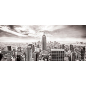 Fototapet: Vedere New York (alb-negru) - 104x250 cm