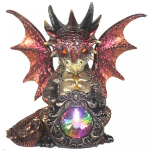 Statueta dragonel cu cristal Elix 16 cm