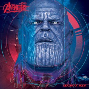 Avengers Infinity War - Thanos cubic Head Tablou Canvas, (40 x 40 cm)
