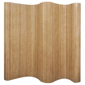 Paravan de cameră din bambus, culoare naturală, 250 x 195 cm