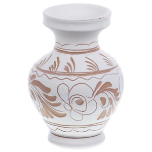 Vaza de ceramica alba de Corund 9,5 cm Model 2