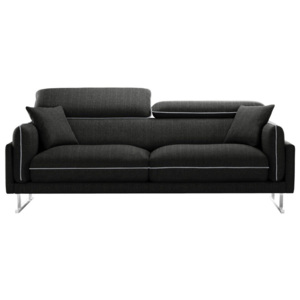Canapea cu 3 locuri L'Officiel Gigi, negru-gri